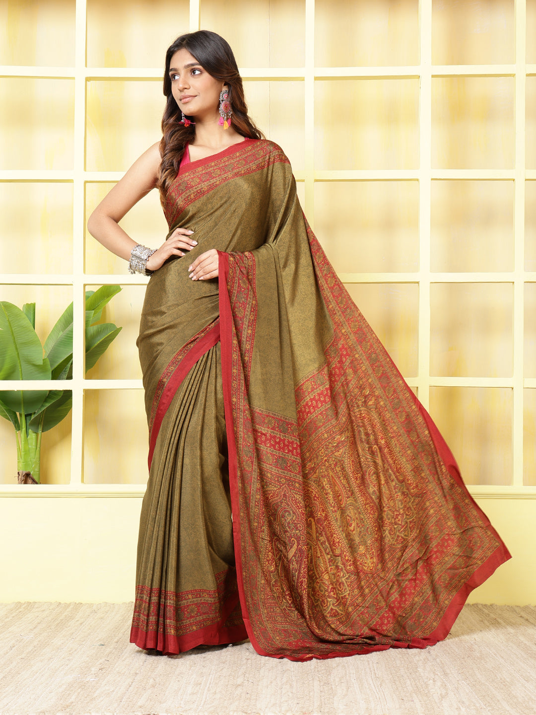 Digital Printed Crepe Saree