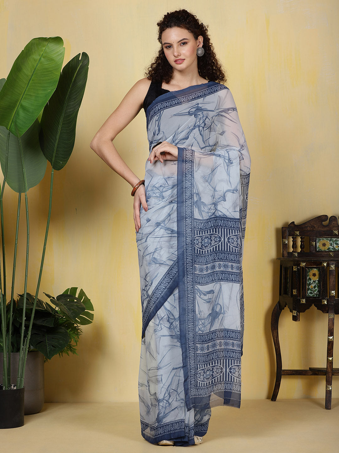 Digital Printed Georgette Saree