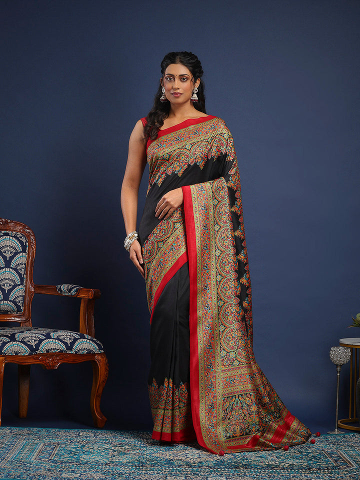Digital Printed Art Silk Saree