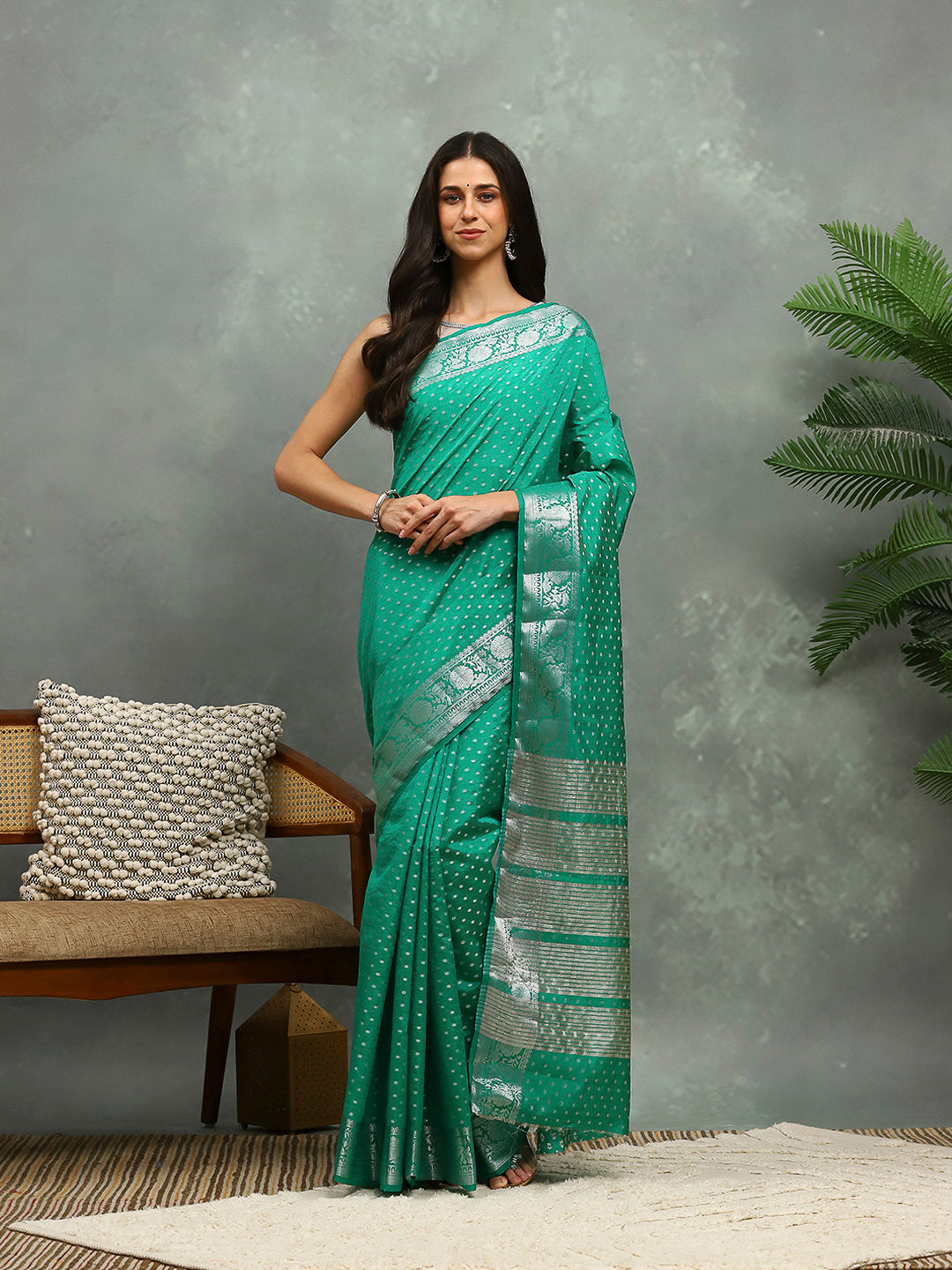 Zaari Border Art Silk Saree