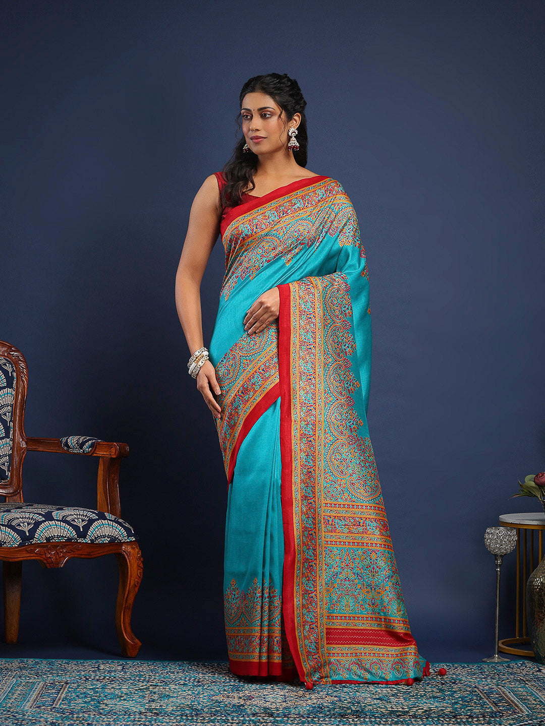 Digital Printed Art Silk Saree