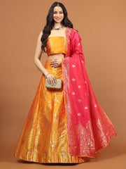 Banarasi Unstitched Choli With Lehenga & Dupatta