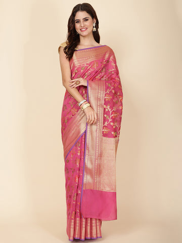 Zari Jaal Woven Cotton Saree