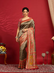 Embroidered Dola Silk Saree