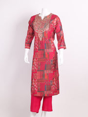 Printed Muslin Kurta With Pants