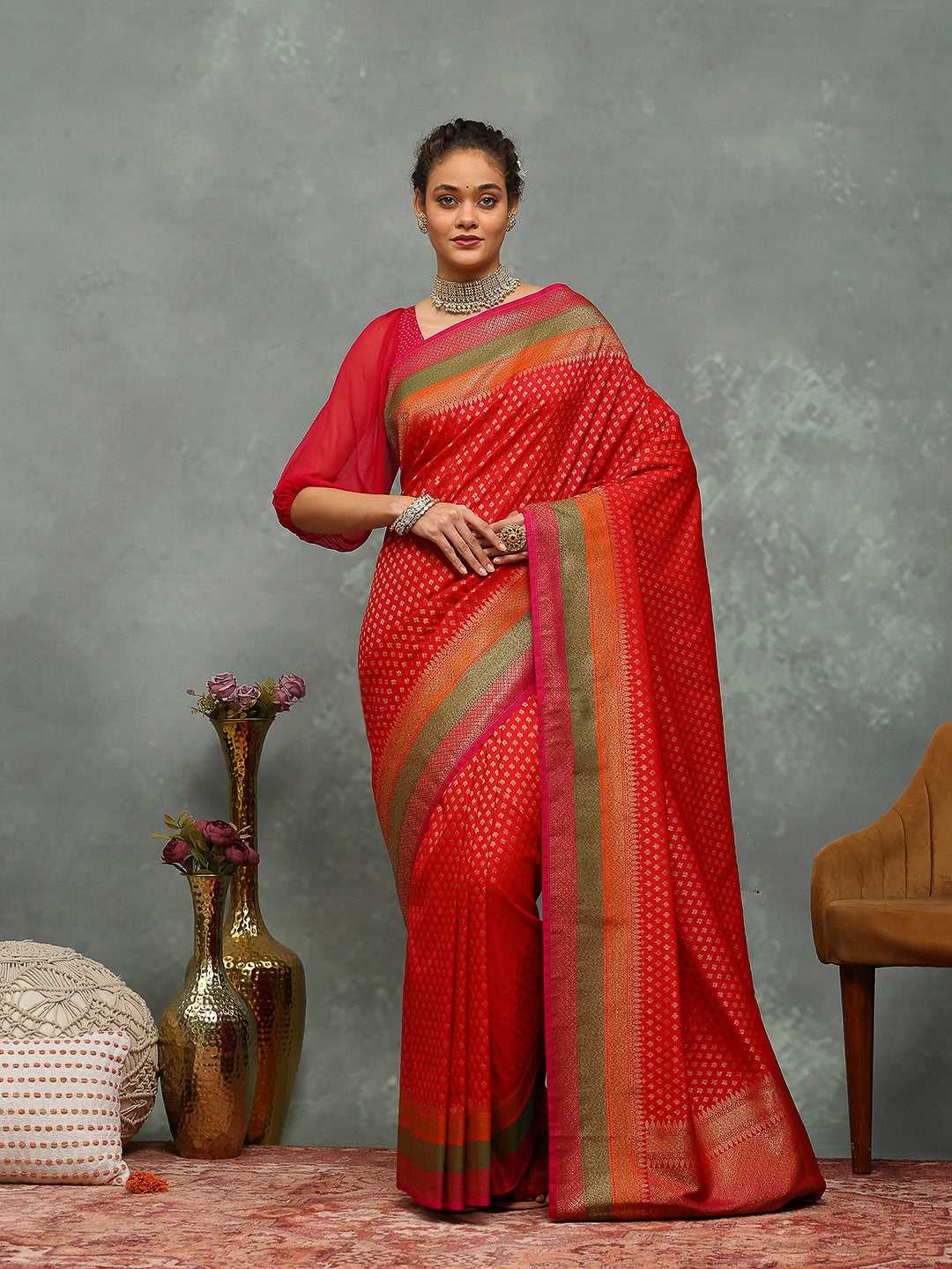 Wovn Border Art Silk Saree