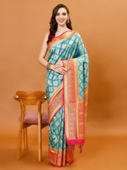 Zari Jaal Handloom Woven Saree