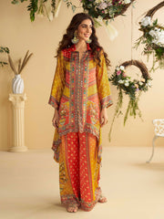 Embroidered Crepe Kurti With Plazzo
