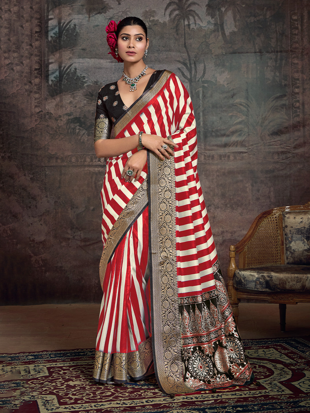 Printed Art Silk Saree