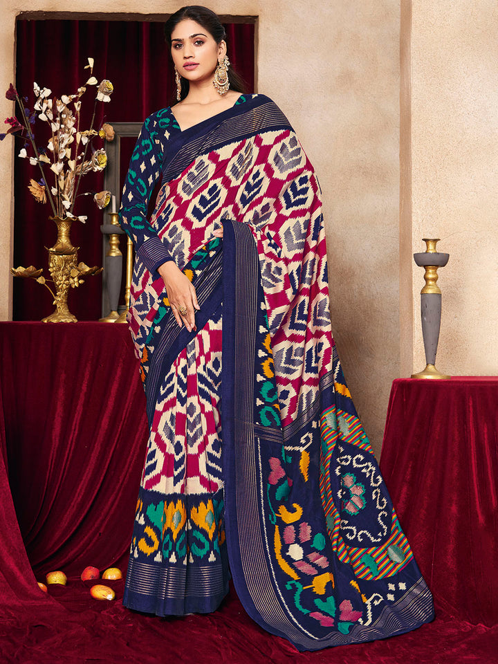 Printed Art Silk Saree