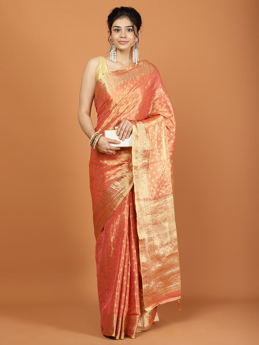 Zari Jaal Cotton Woven Saree