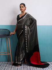 Printed Satin Saree