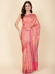 Zari Booti Woven Tussar Saree