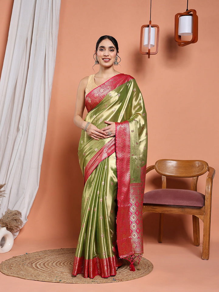 Woven Design Tissue Saree
