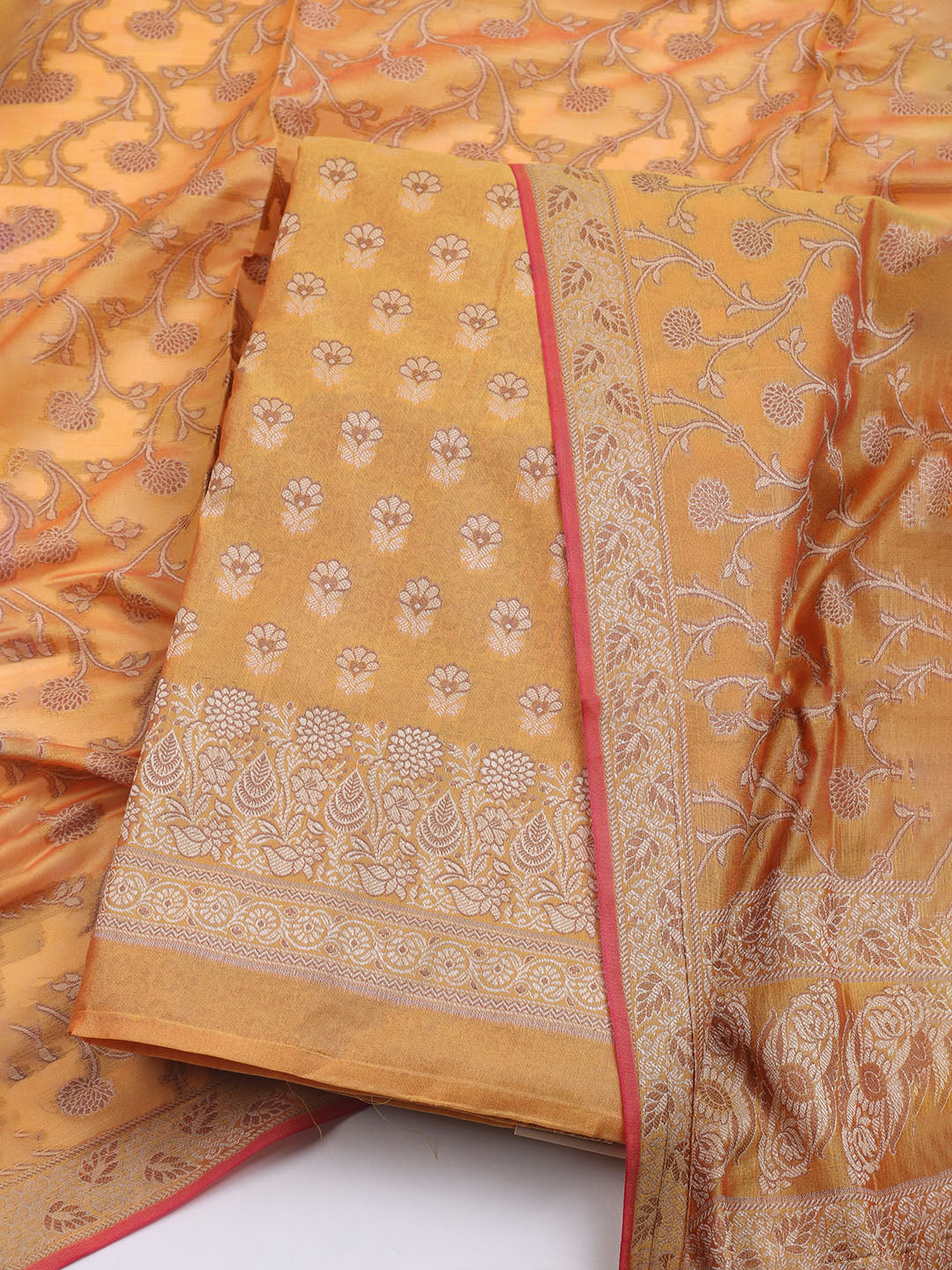 Banarasi Chanderi Unstitched Suit With Dupatta
