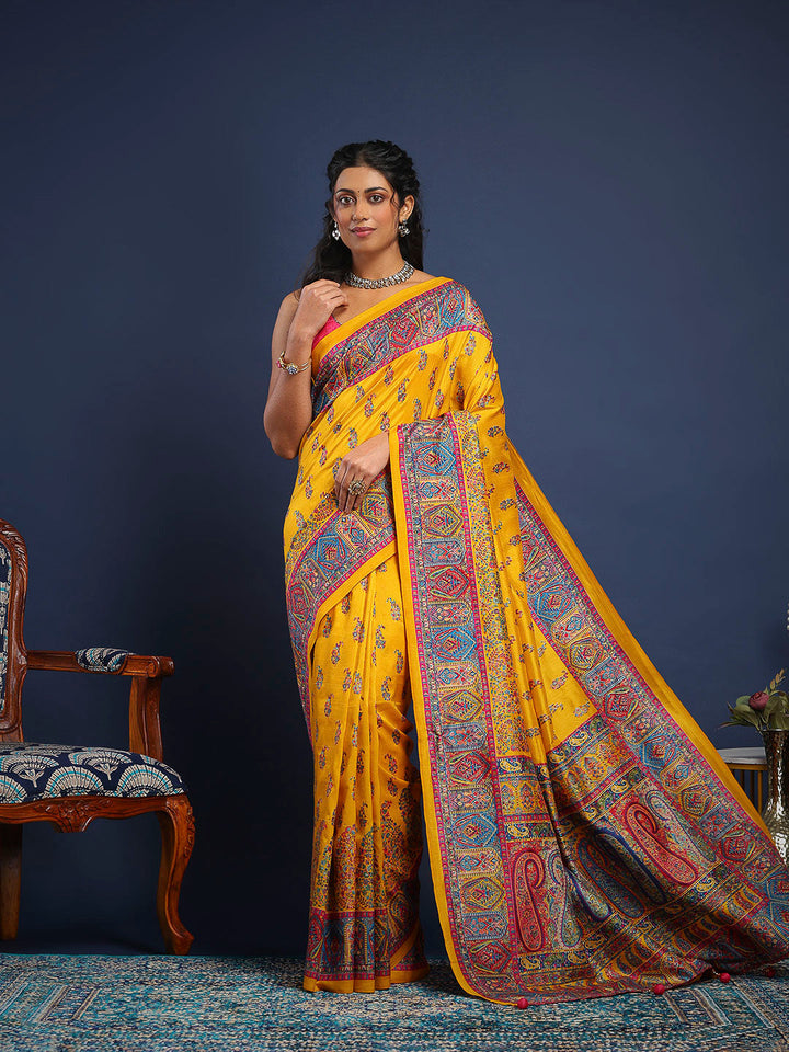 Digital Printed Art Silk Saree
