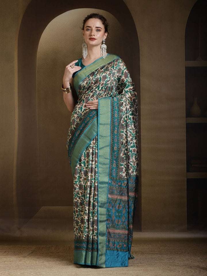 Digital Printed Art Silk Saree