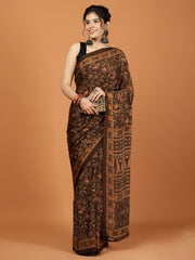 Digital Printed Crepe Woven Saree