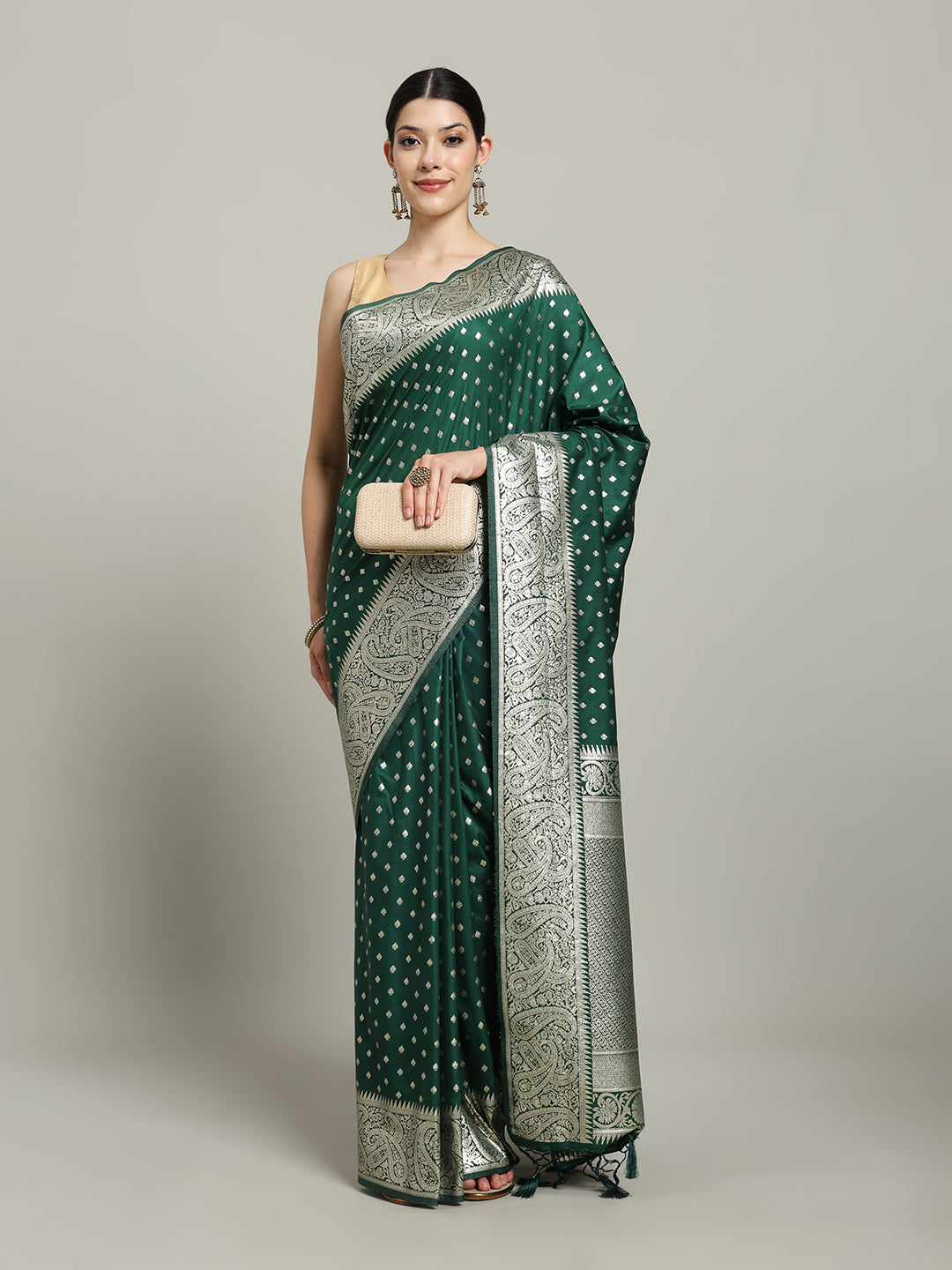 Zari Jaal Art Silk Woven Saree