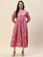 Printed Cotton Anarkali Kurta