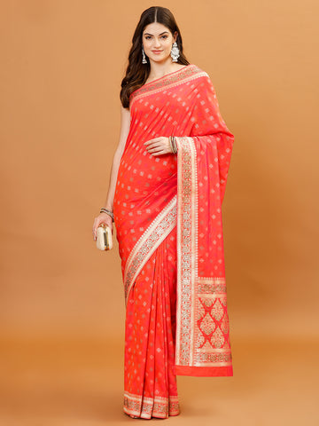 Zari Border Banarasi Woven Saree