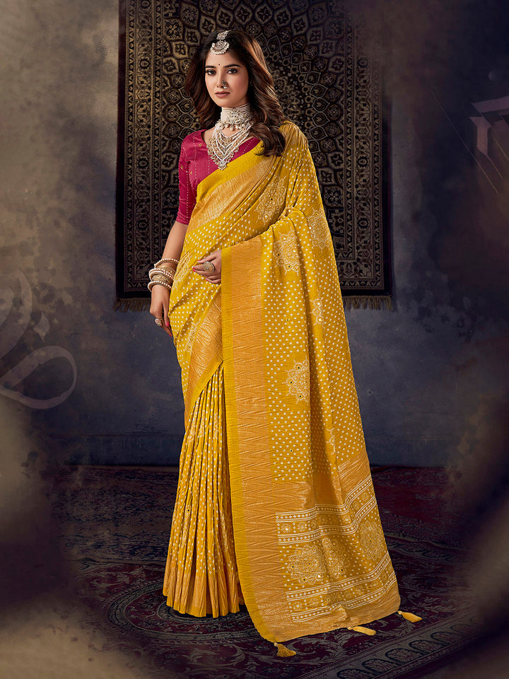 Printed Art Silk Saree