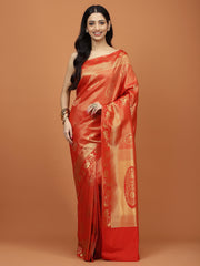 Zari Jaal Woven Art Silk Saree