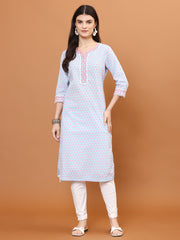 Printed Cotton Blend Kurta