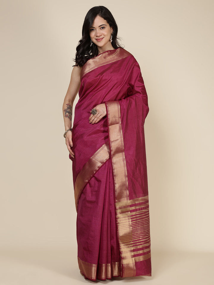Brocade Zari Jaal Art Silk Woven Saree