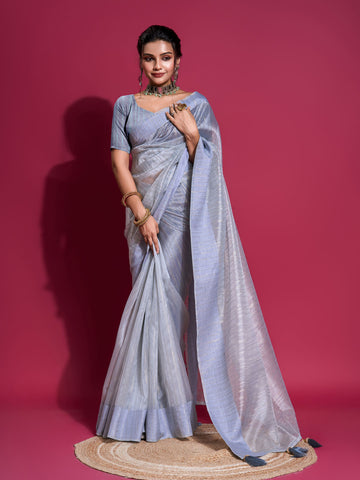 Zari Booti Woven Organza Woven Saree