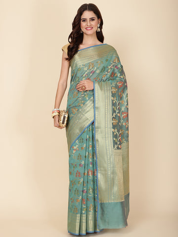 Zari Jaal Woven Cotton Saree