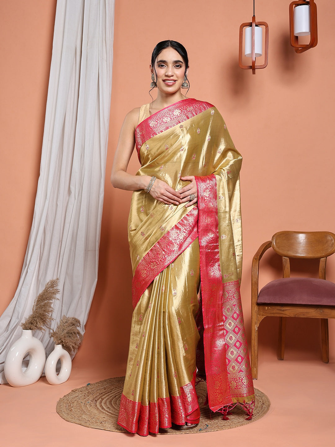 Woven Design Tissue Saree