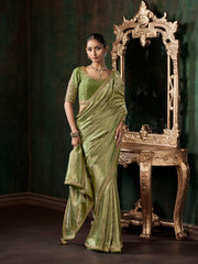 Woven Design & Embroidered Border Art Silk Saree