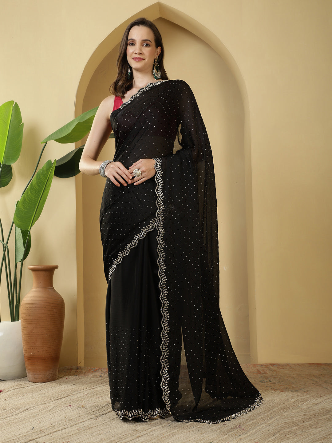 Digital Printed Chiffon Saree
