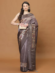 Digital Printed Satin Woven Saree