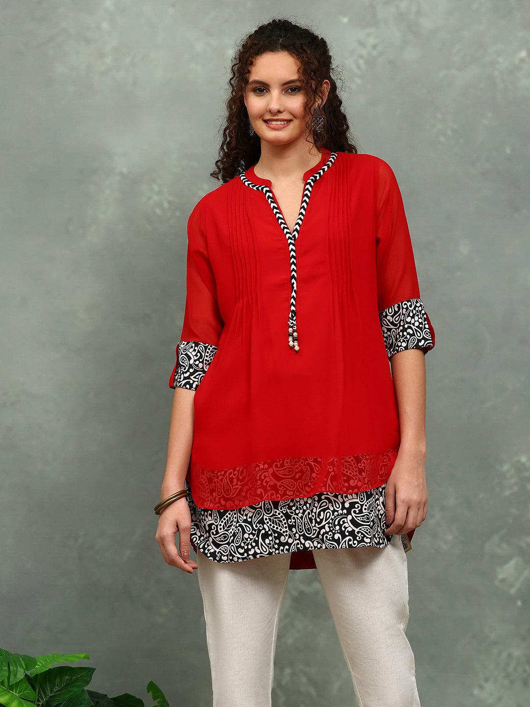 Plain Georgette Kurta
