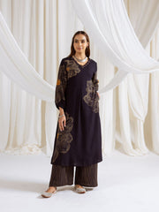 Printed Cotton Blend Kurta With Pants