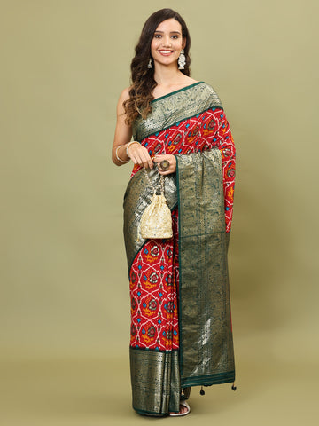 Patola Printed Art Silk Woven Saree