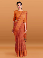 Brocade Zari Jaal Border Handloom Saree