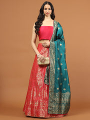 Banarasi Unstitched Choli With Lehenga & Dupatta