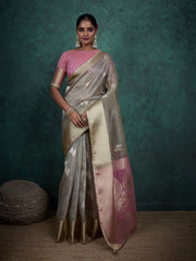 Woven Design Linen Blend Saree