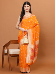 Stone Embroidery Banarasi Saree