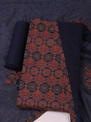 Printed Cotton Unstitched Suit With Pant Dupatta