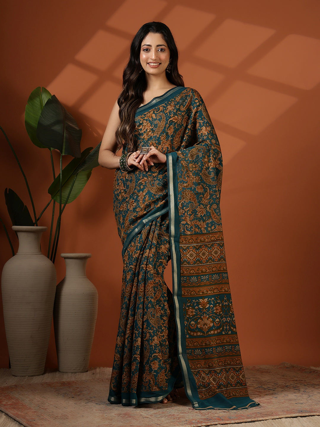 Digital Printed Art Silk Saree