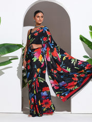 Digital Printed Crepe Saree