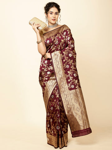 Zari Jaal Woven Banarsi Saree