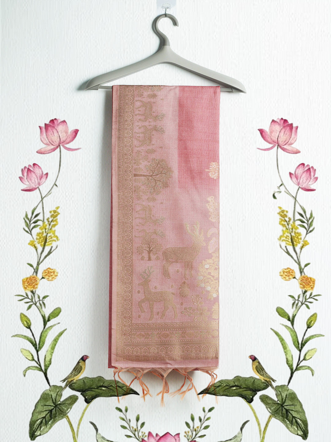 Embroidered Tussar Saree