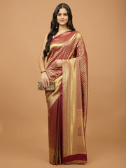 Zari Booti Woven Handloom Saree