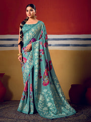 Digital Printed Art Silk Saree