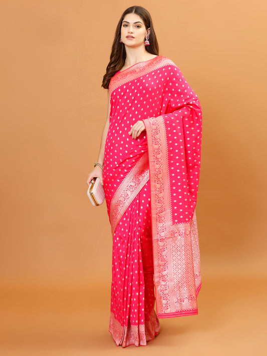 Zari Border Banarasi Woven Saree